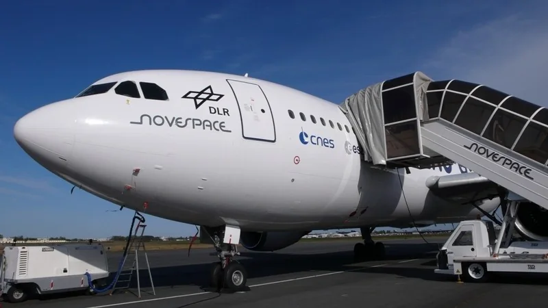 Airbus ZERO-G aircraft parked for boarding