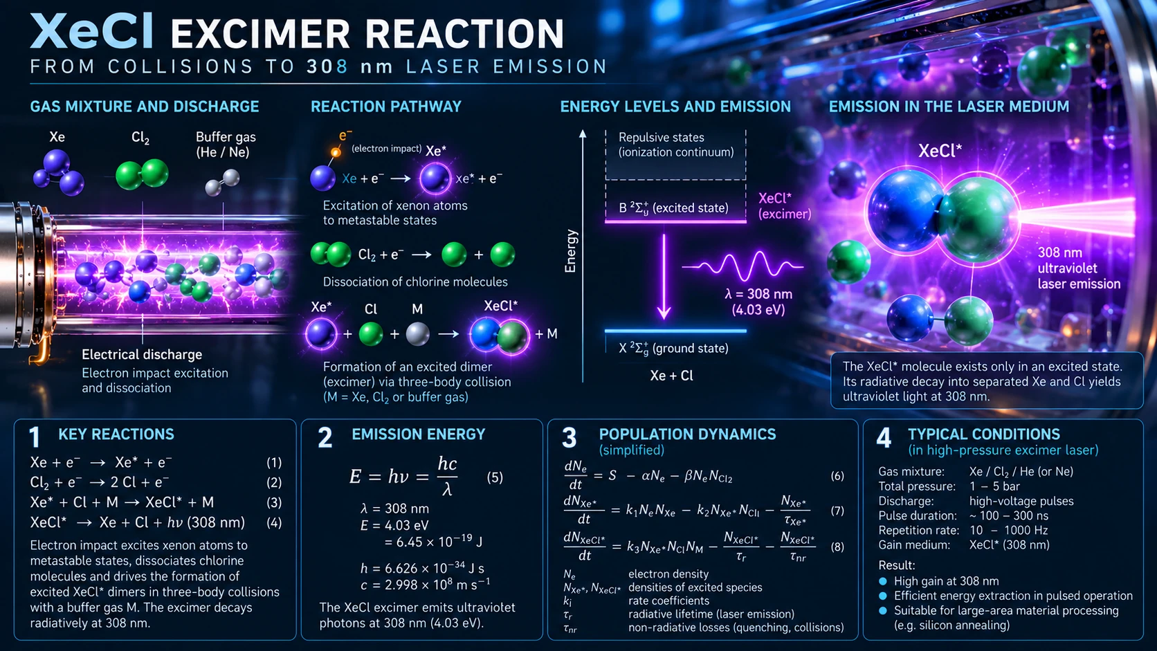 XeCl reaction