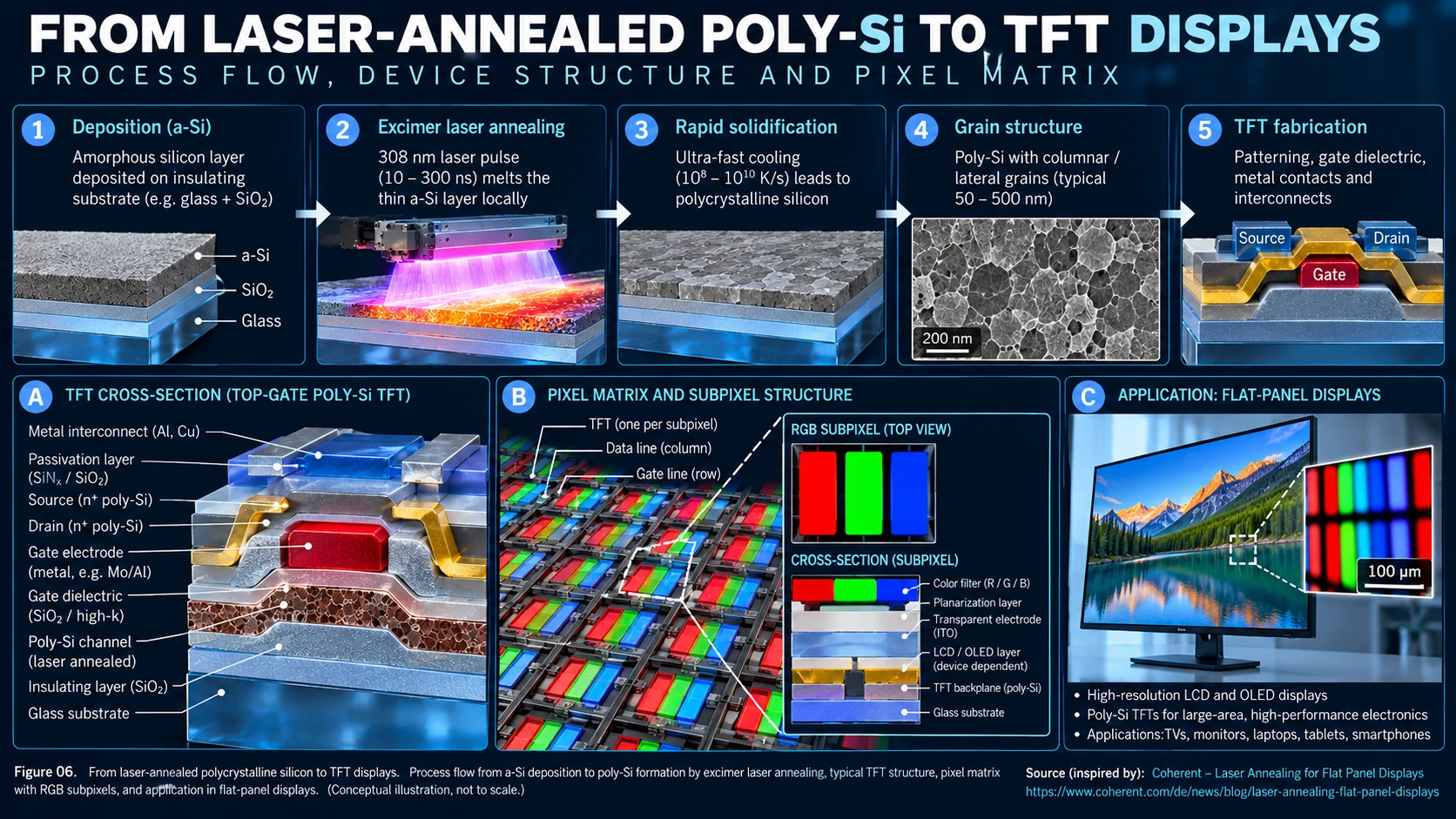 TFT and RGB pixels